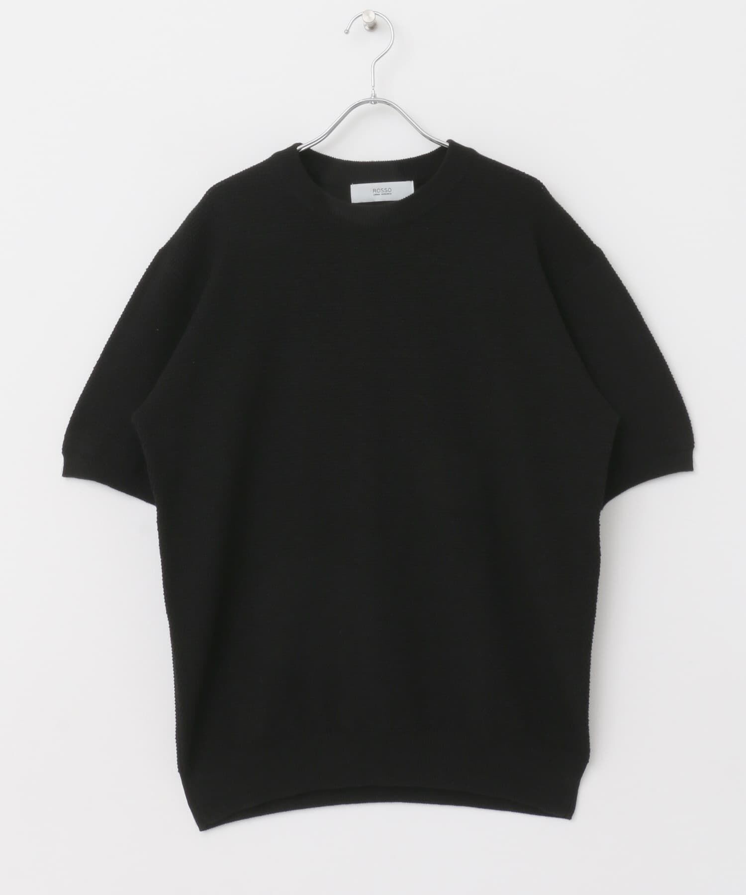 URBAN RESEARCH ROSSO「『WEB限定』変形カノコ半袖クルーネックニット」|ニット・セーター|