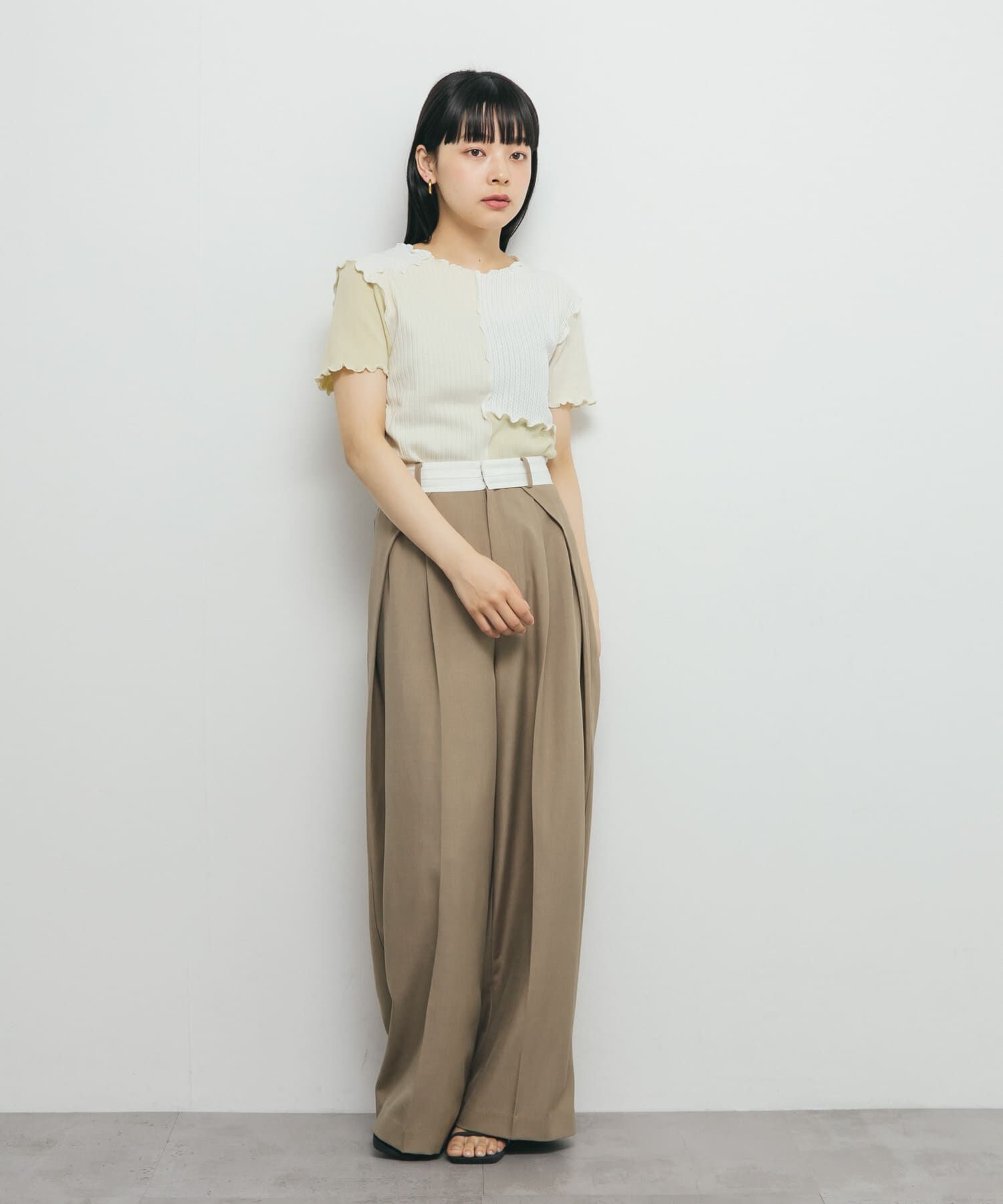  「MIXカラーパッチワークカットソー」|Tシャツ・カットソー|