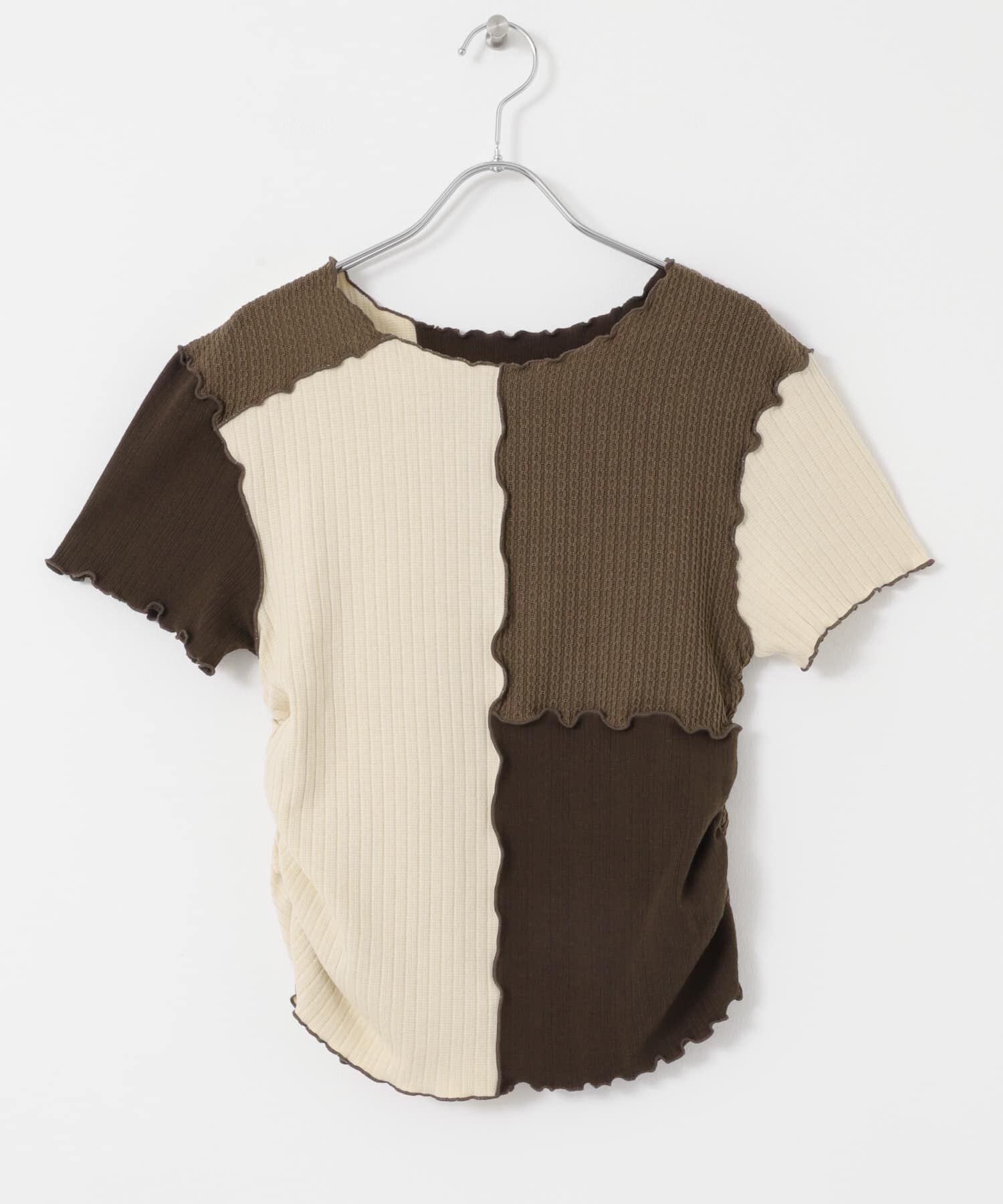  「MIXカラーパッチワークカットソー」|Tシャツ・カットソー|