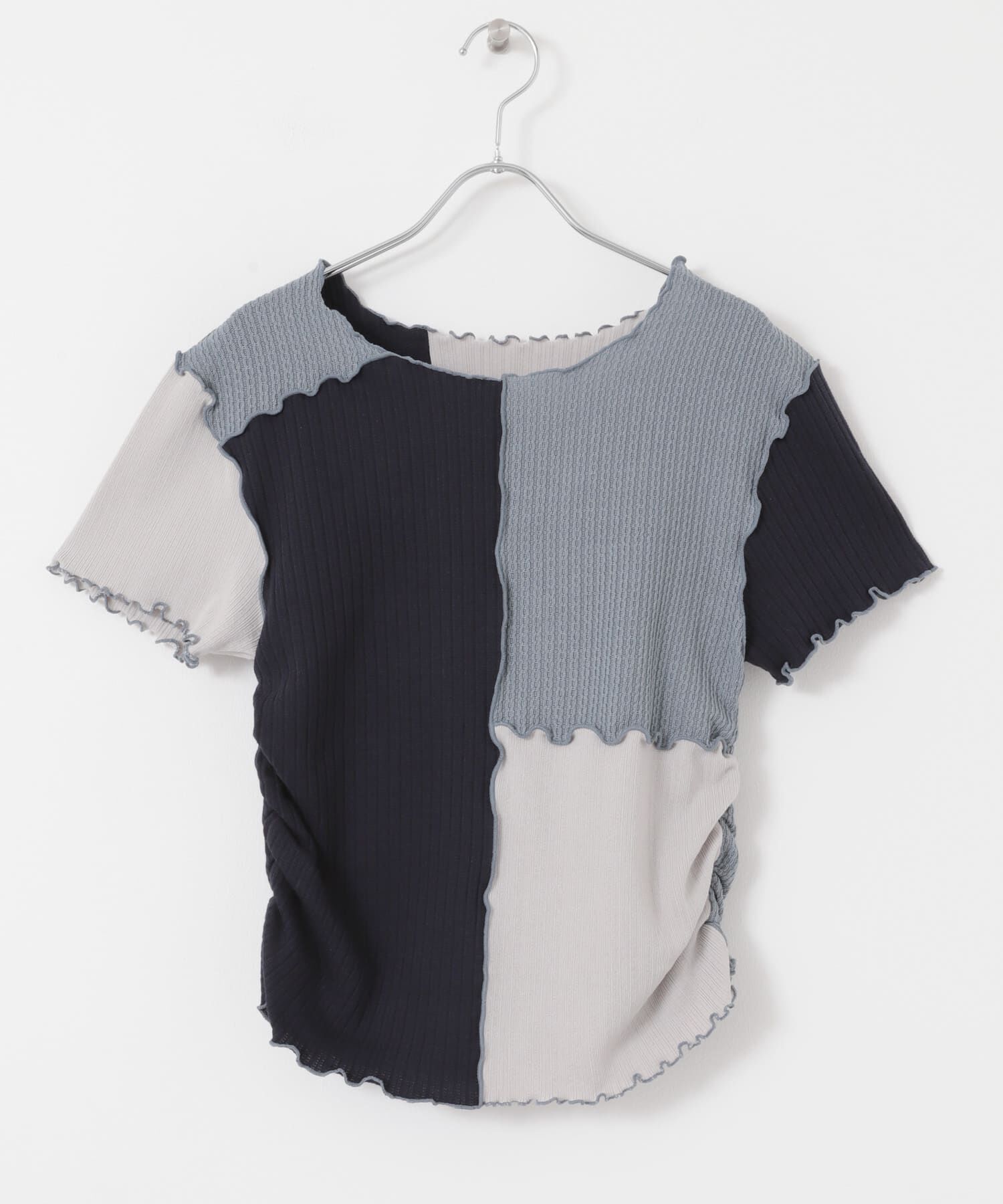  「MIXカラーパッチワークカットソー」|Tシャツ・カットソー|