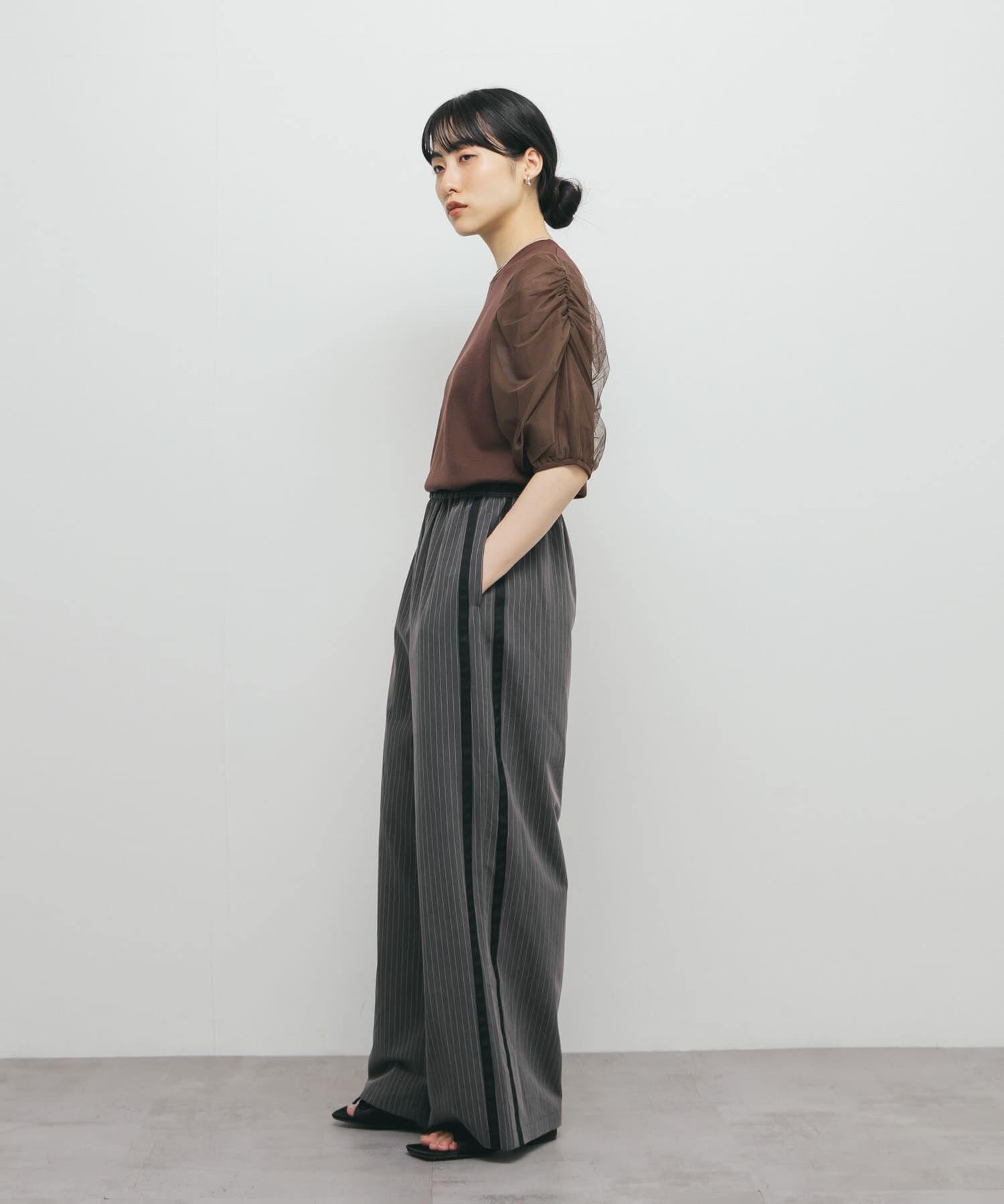  「チュールスリーブニット」|ニット・セーター|