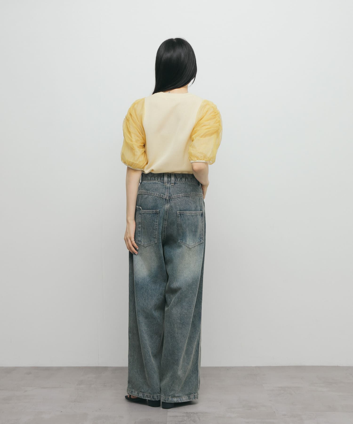  「チュールスリーブニット」|ニット・セーター|