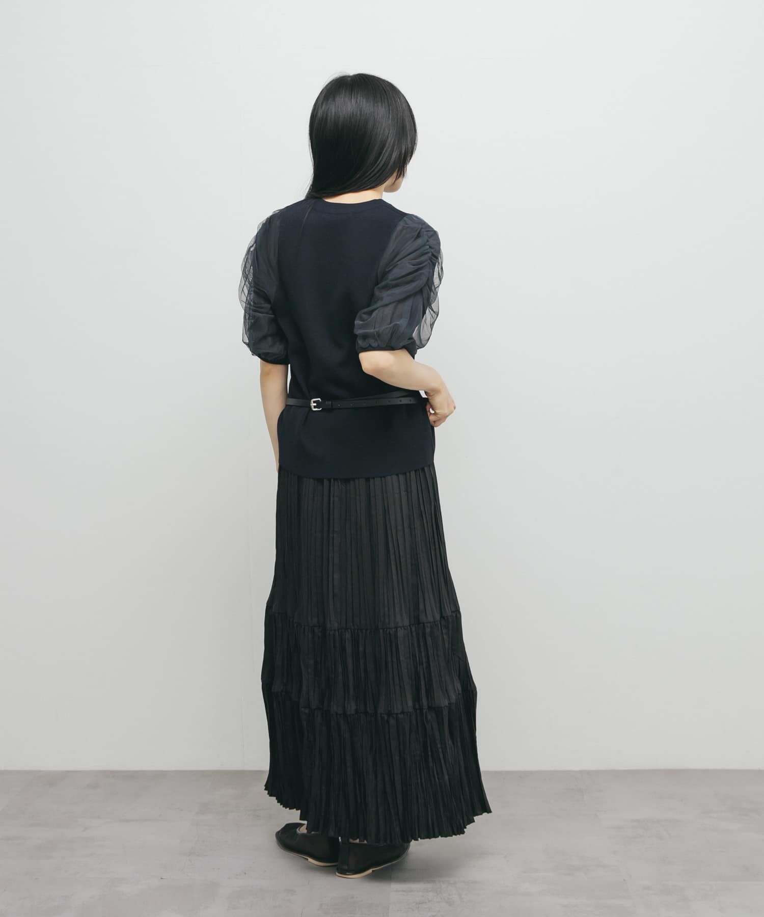  「チュールスリーブニット」|ニット・セーター|