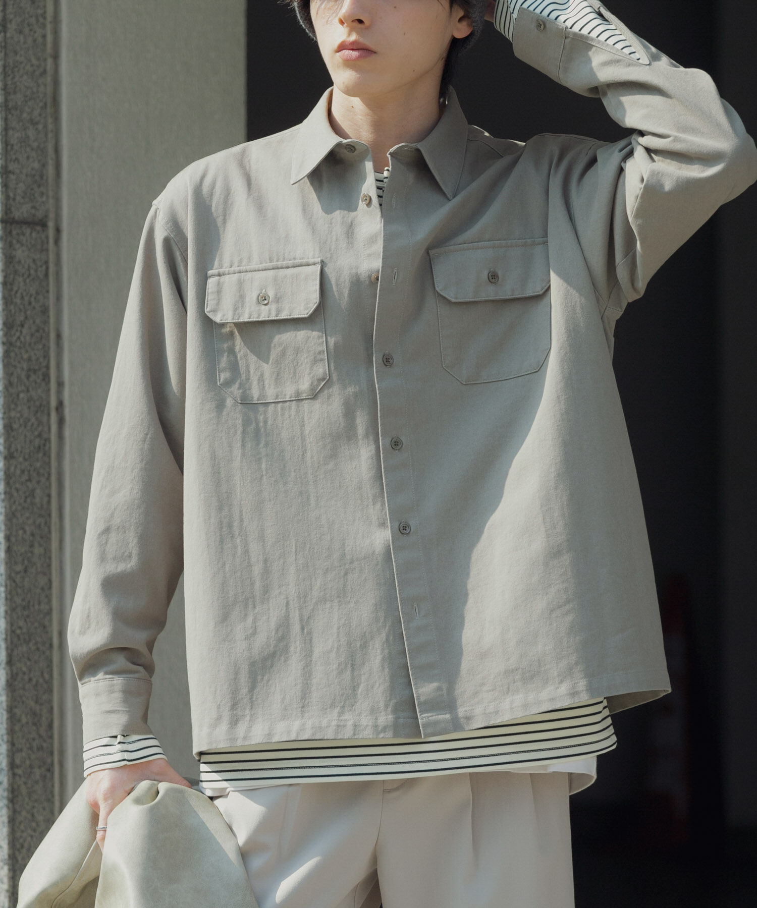 SENSE OF PLACE by URBAN RESEARCH「ダブルポケットカラーデニムシャツ」|シャツ・ブラウス|