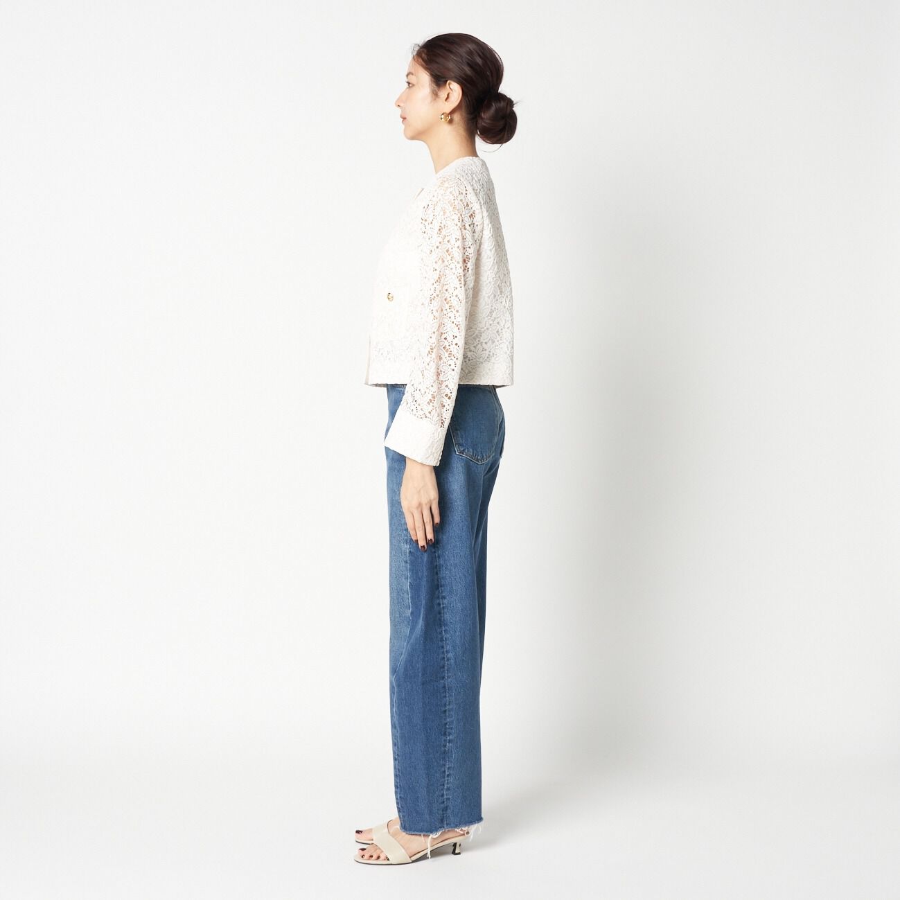 HELIOPOLE「HELIOPOLE EMBROIDERY LACE JACKET」|デニムジャケット|