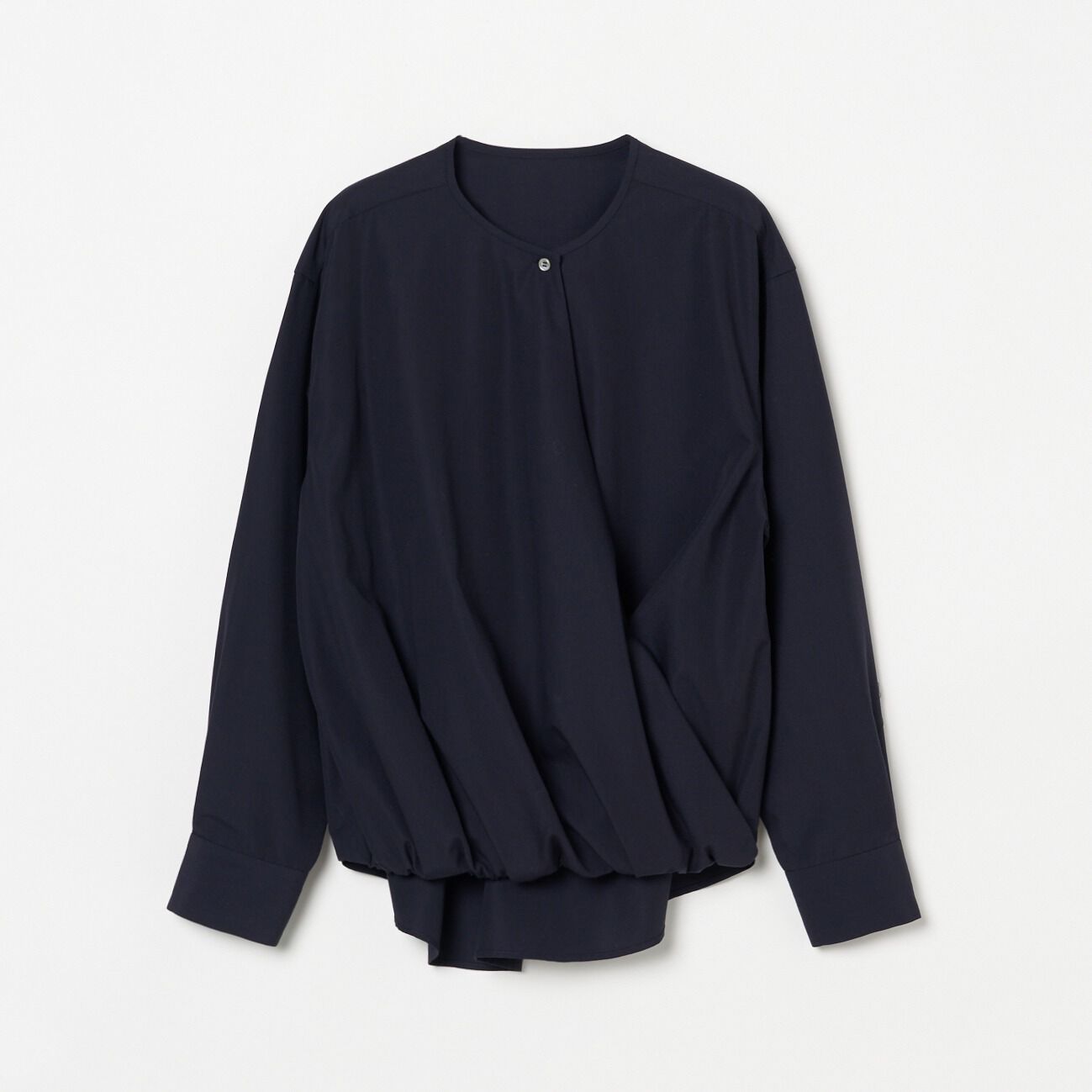 HELIOPOLE「HELIOPOLE CACHE-COEUR BLOUSE」|シャツ・ブラウス|ネイビー