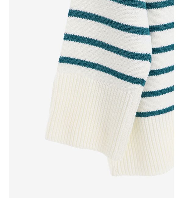 le.coeur blanc「ボーダーワイドシルエットVネックカーディガン」|カーディガン|