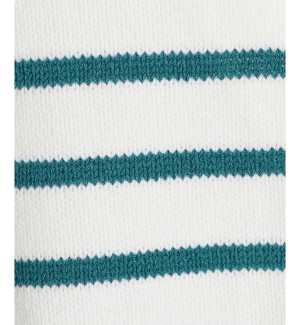 le.coeur blanc「ボーダーワイドシルエットVネックカーディガン」|カーディガン|