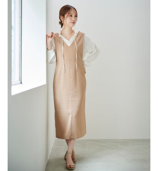 le.coeur blanc「カッセンジョーゼット2wayフリルネックブラウス」|シャツ・ブラウス|