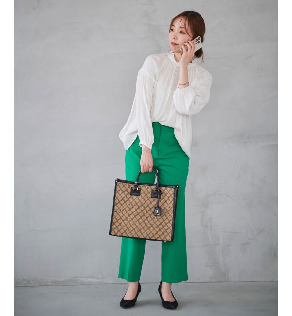 le.coeur blanc「カッセンジョーゼット2wayフリルネックブラウス」|シャツ・ブラウス|