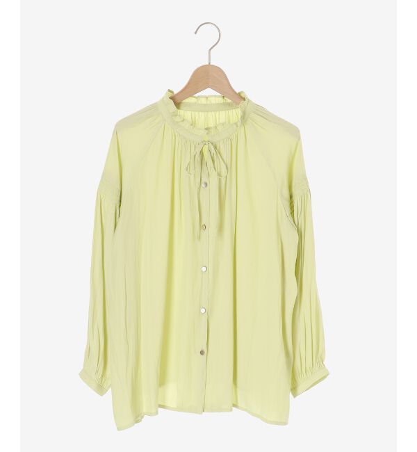 le.coeur blanc「カッセンジョーゼット2wayフリルネックブラウス」|シャツ・ブラウス|