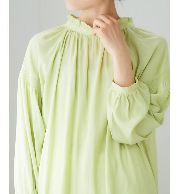 le.coeur blanc「カッセンジョーゼット2wayフリルネックブラウス」|シャツ・ブラウス|