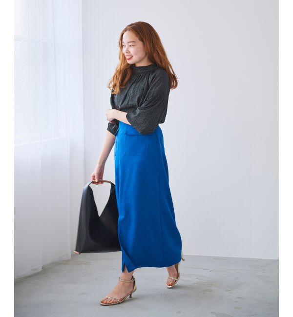 le.coeur blanc「カッセンジョーゼット2wayフリルネックブラウス」|シャツ・ブラウス|