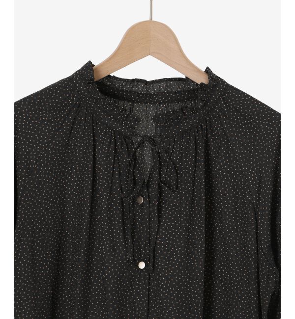 le.coeur blanc「カッセンジョーゼット2wayフリルネックブラウス」|シャツ・ブラウス|