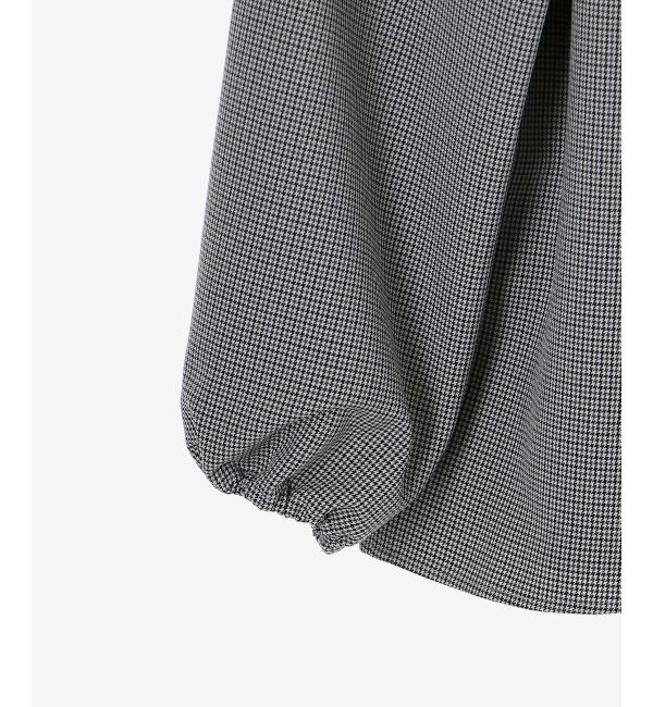 le.coeur blanc「チェック柄オーガンジーフリルネックブラウス」|シャツ・ブラウス|