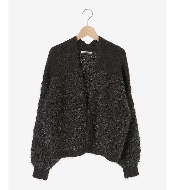  「ラメフェザーモールネップカーディガン」|カーディガン|
