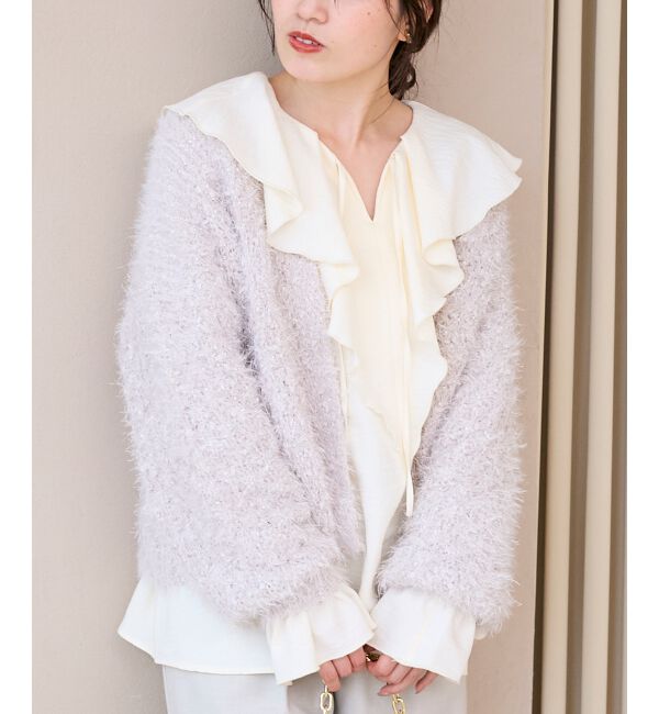  「ラメフェザーモールネップカーディガン」|カーディガン|ｸﾞﾚｰｼﾞｭ