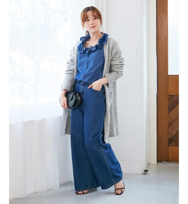  「《WEB限定アイテム》ニュアンスロングカーディガン」|カーディガン|