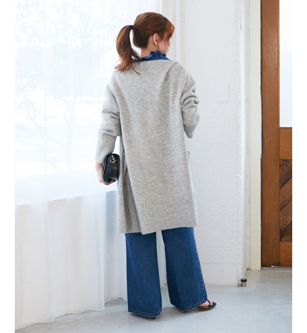  「《WEB限定アイテム》ニュアンスロングカーディガン」|カーディガン|