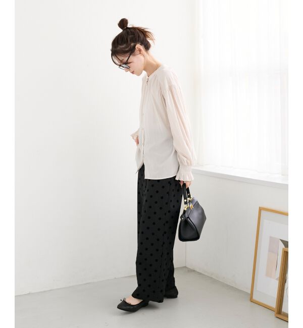  「パウダーサテン2WAYブラウス」|シャツ・ブラウス|