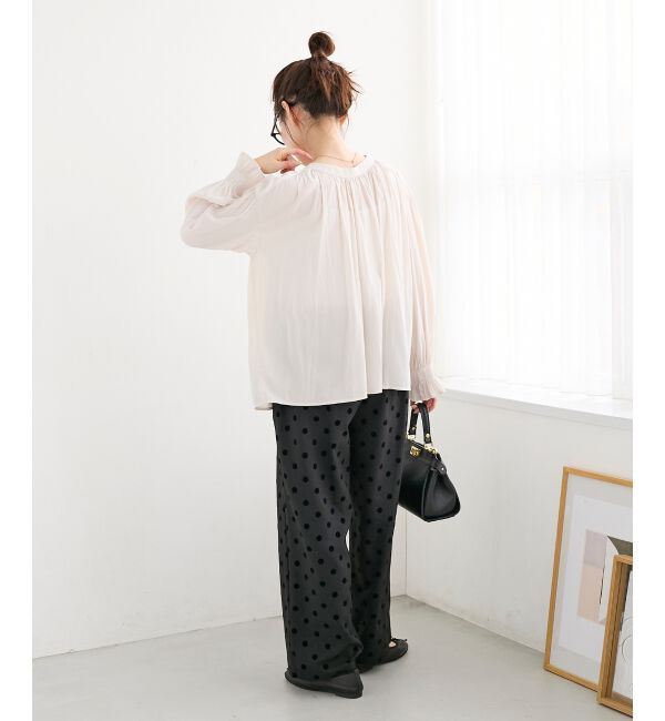  「パウダーサテン2WAYブラウス」|シャツ・ブラウス|