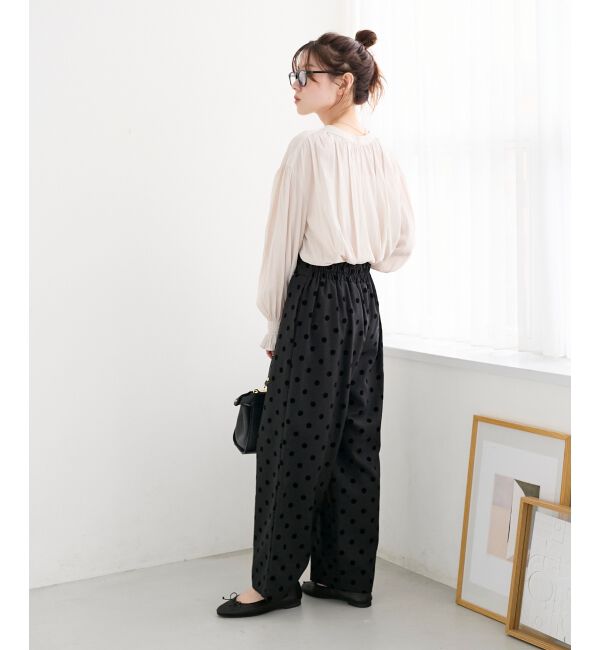  「パウダーサテン2WAYブラウス」|シャツ・ブラウス|