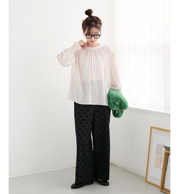  「パウダーサテン2WAYブラウス」|シャツ・ブラウス|