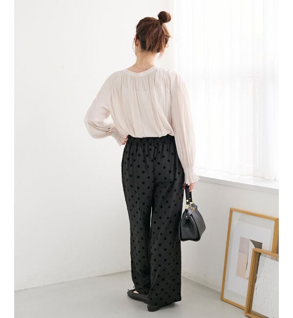  「パウダーサテン2WAYブラウス」|シャツ・ブラウス|