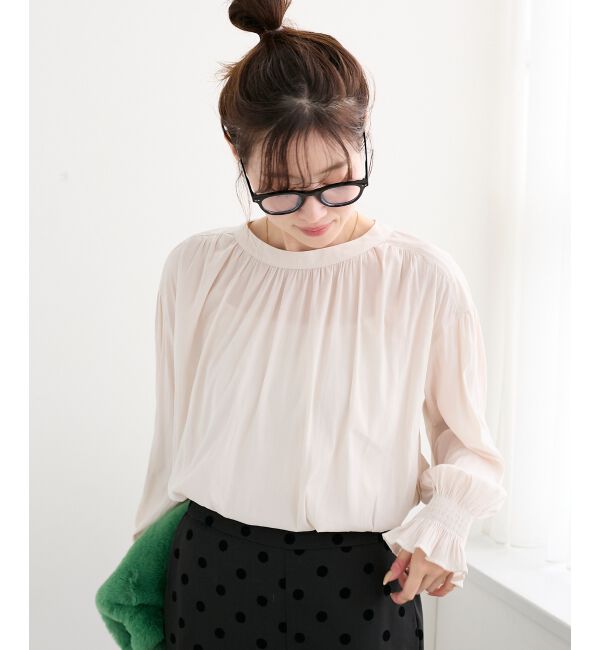  「パウダーサテン2WAYブラウス」|シャツ・ブラウス|