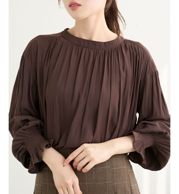  「パウダーサテン2WAYブラウス」|シャツ・ブラウス|