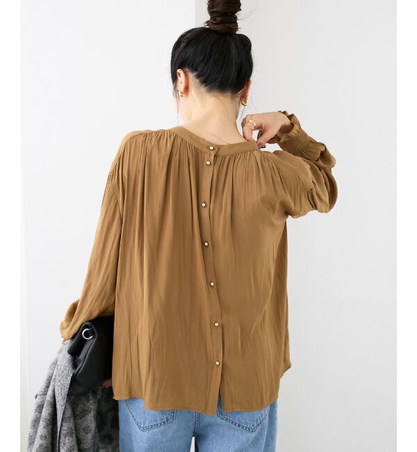  「パウダーサテン2WAYブラウス」|シャツ・ブラウス|