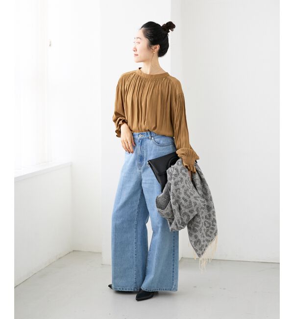  「パウダーサテン2WAYブラウス」|シャツ・ブラウス|