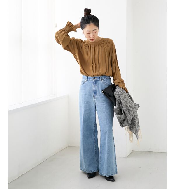  「パウダーサテン2WAYブラウス」|シャツ・ブラウス|