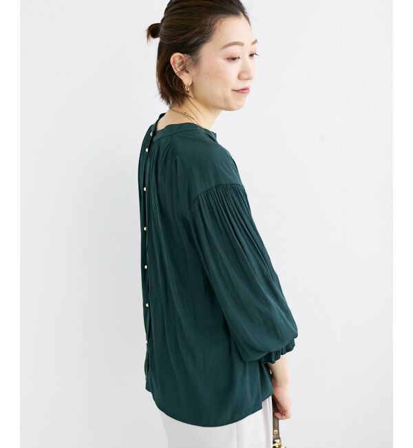  「パウダーサテン2WAYブラウス」|シャツ・ブラウス|