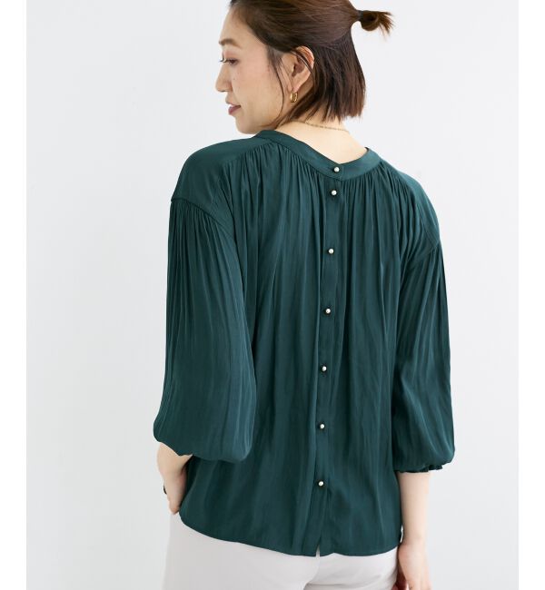  「パウダーサテン2WAYブラウス」|シャツ・ブラウス|
