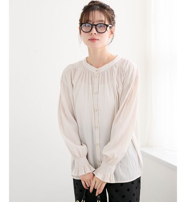  「パウダーサテン2WAYブラウス」|シャツ・ブラウス|