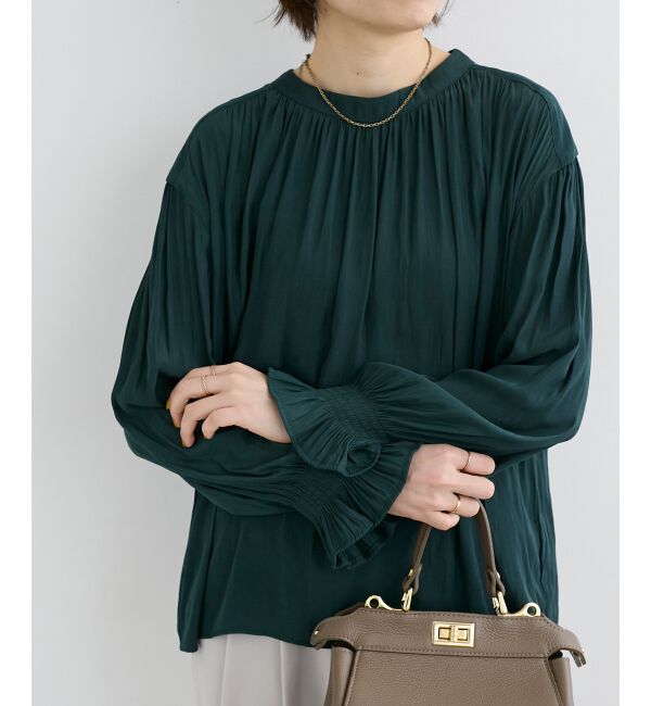  「パウダーサテン2WAYブラウス」|シャツ・ブラウス|
