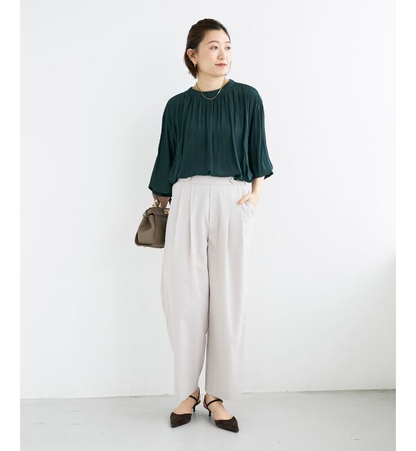  「パウダーサテン2WAYブラウス」|シャツ・ブラウス|