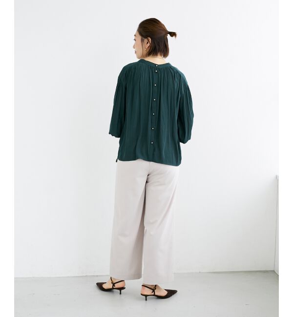 「パウダーサテン2WAYブラウス」|シャツ・ブラウス|
