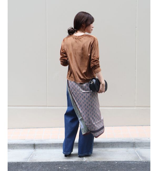  「《手洗い可能》ベロアクルーカーディガン」|カーディガン|