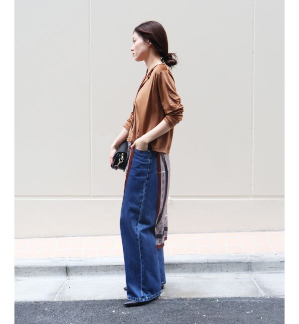  「《手洗い可能》ベロアクルーカーディガン」|カーディガン|