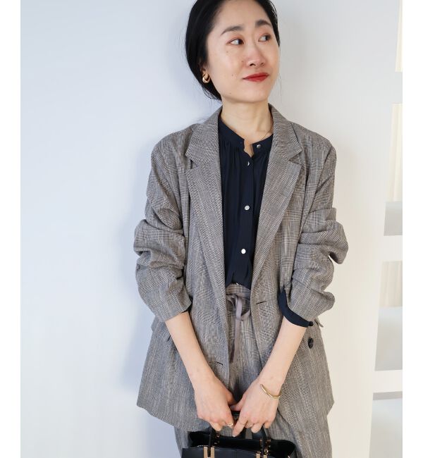  「パウダーサテンショルダーギャザーブラウス」|シャツ・ブラウス|