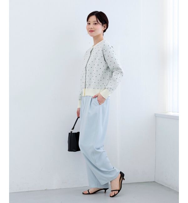  「ドットジャガードニットカーディガン」|カーディガン|
