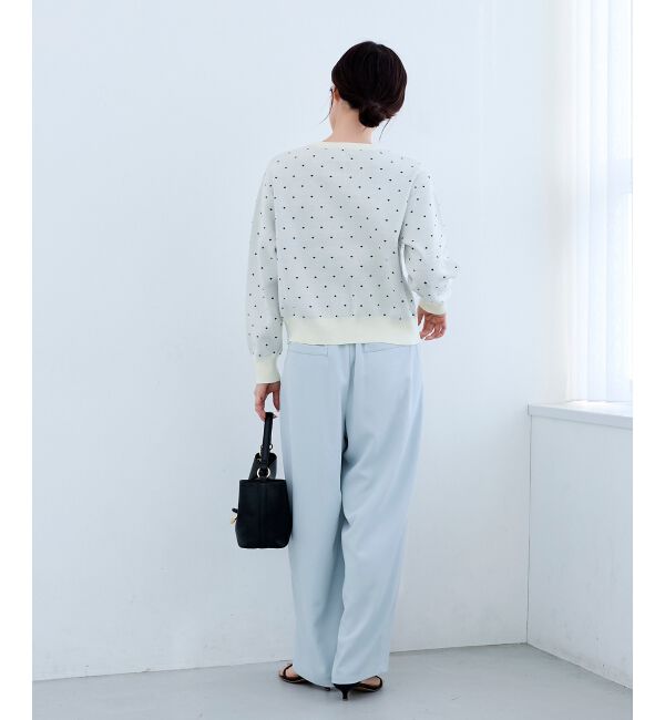  「ドットジャガードニットカーディガン」|カーディガン|