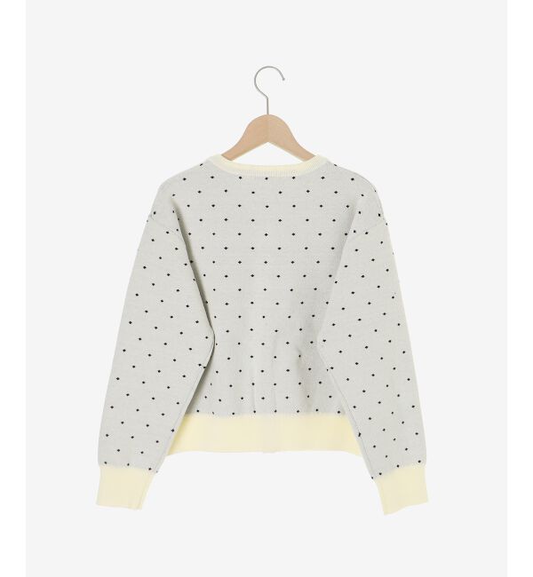  「ドットジャガードニットカーディガン」|カーディガン|