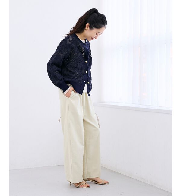  「コード刺しゅうレースカーデ」|カーディガン|