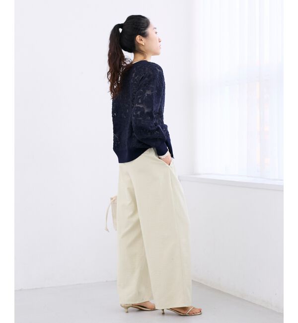  「コード刺しゅうレースカーデ」|カーディガン|