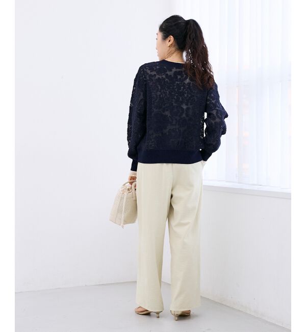  「コード刺しゅうレースカーデ」|カーディガン|