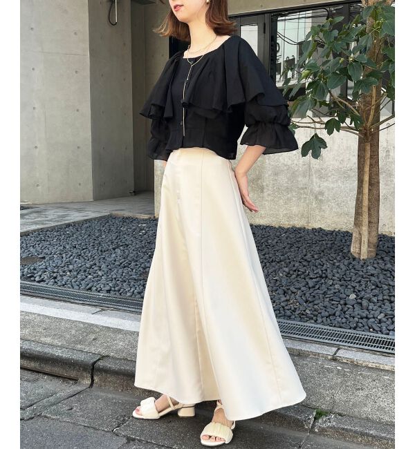 MAJESTICLEGON「クロップドフリルブラウス」|シャツ・ブラウス|