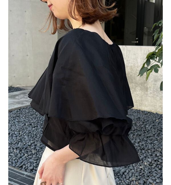 MAJESTICLEGON「クロップドフリルブラウス」|シャツ・ブラウス|